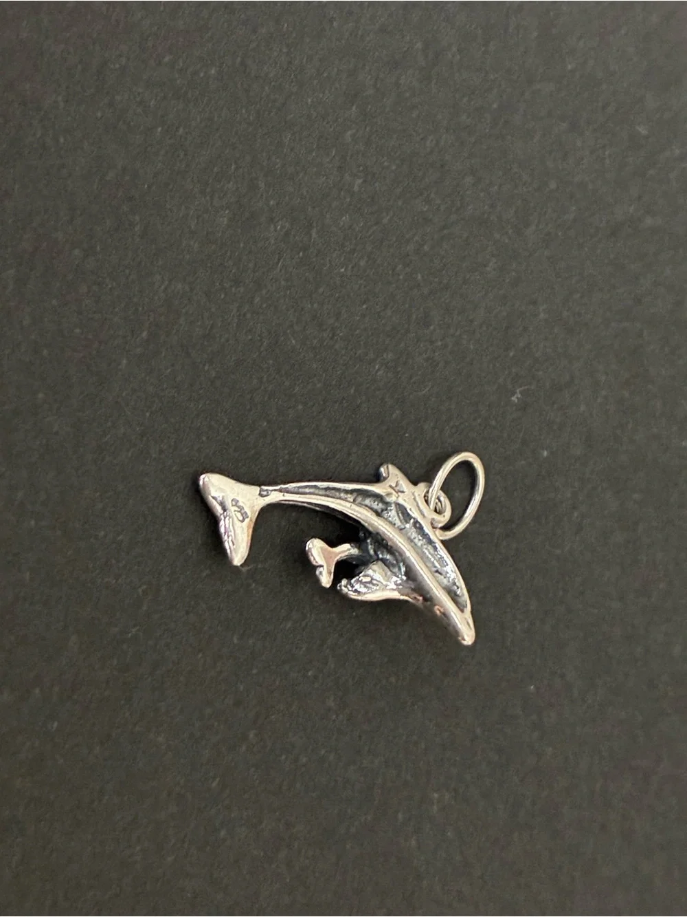 925 Silver Dolphin Pendant Charm - Polished Silver Finish
